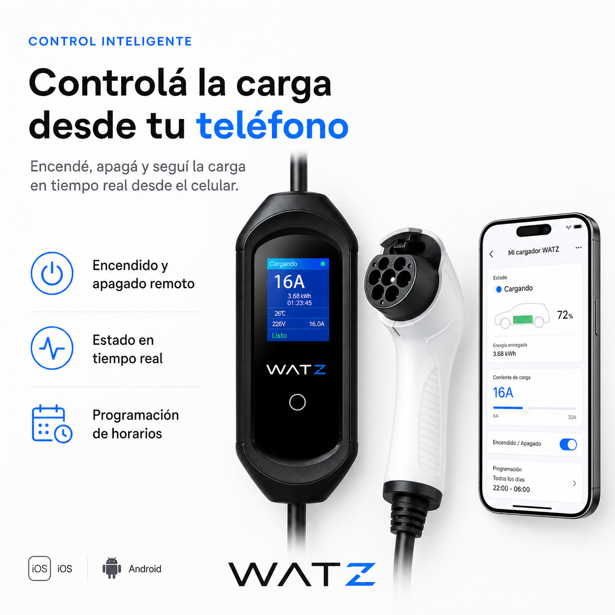 Controlá la carga desde tu teléfono